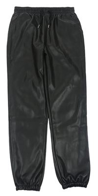 Čierne koženkové cuff nohavice Primark