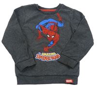 Antracitová melírovaná mikina so Spidermanem M&S