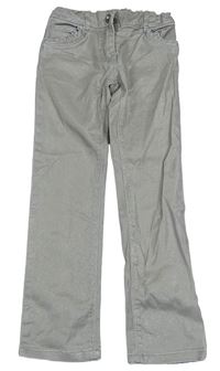 Šedé třpytivé skinny kalhoty Topolino