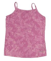 Ružový vzorovaný športový crop top LA Gear
