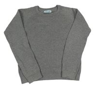 Sivý melírovaný rebrovaný sveter zn. Primark