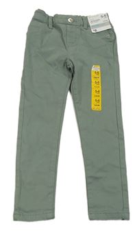 Světlezelené elastické skinny kalhoty Denim Co.