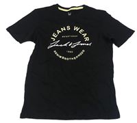 Čierne tričko s nápisom Jack & Jones