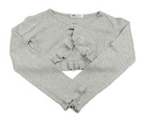 Sivé trblietavé svetrové bolerko zn. H&M