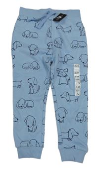 Nové - Světlemodré tepláky se psy Dunnes