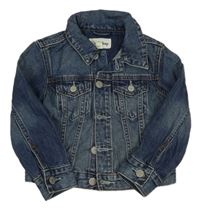 Tmavomodrá rifľová bunda s Mickeym GAP