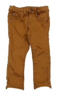 Hnedé teplákové skinny rifle Hema