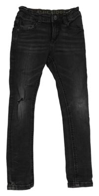 Čierne skinny rifle s dírami na kolenou Blue Ridge