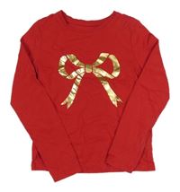 Červené tričko s mašlou Primark