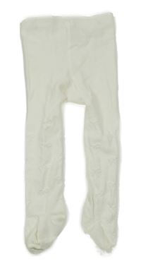 Smetanové punčocháče s mašlemi H&M