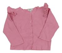 Ružový prepínaci sveter s volánikmi Fagottino