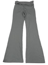 Sivé ľahké flare tepláky H&M