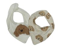 2x slinták so psy - smetanový + béžový F&F