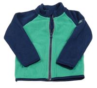 Zeleno-tmavomodrá fleecová prepínaci mikina Lily & Dan