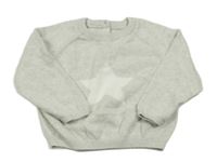 Svetlosivý melírovaný sveter s hviezdou M&S