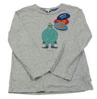 Šedé melírované triko s Yettim Paul Smith