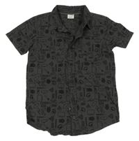 Antracitová košile s obrázky Chapter Young