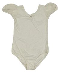 Bílé puntíkaté třpytivé body s tylem