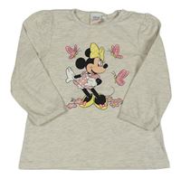Svetlosivé melírované tričko s Minnie Disney