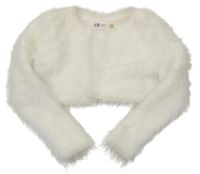 Smotanové trblietavé chlpaté svetrové bolerko H&M