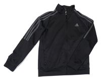 Čierna športová prepínaci funkčná mikina s logom Adidas