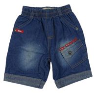 Modré ľahké rifľové crop nohavice s vreckom Lee Cooper