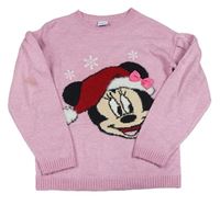 Světlerůžový svetr s Minnie Disney