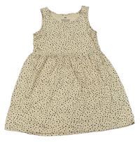 Svetlobéžové bodkované šaty H&M