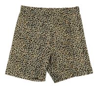 Hnedo-béžové leopardí kraťasy