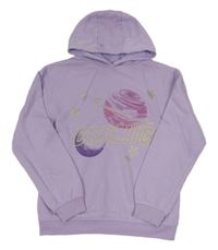 Lila mikina s planetami a kapucňou Primark