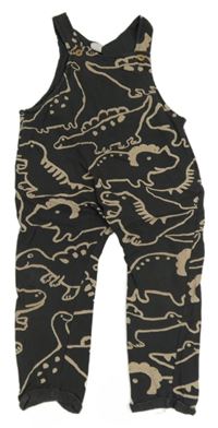 Antracitovo-smotanové na traké tepláky s dinosaurami H&M