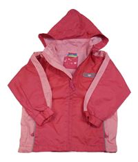 Ružová šušťáková jarná bunda s kapucňou Topolino