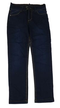 Tmavomodré skinny rifle s vysokým pasem 