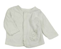 Bílé sametové propínací triko s ovečkou Matalan