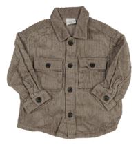 Hnědá manšestrová košile Zara