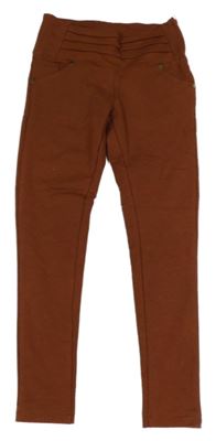 Hnědé tregíny s kapsami 