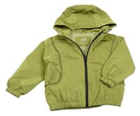 Zelená nepromokavá jarná bunda s kapucňou Zara