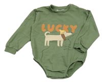 Zelené teplákové body s pejskem Sinsay