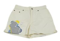 Smetanové riflové kraťasy s obrázkem GAP