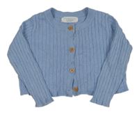 Modrý rebrovaný prepínaci ľahký crop sveter Primark
