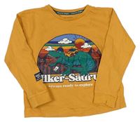 Oranžové tričko s dinosaurom Primark
