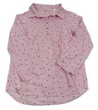 Růžovo-bílá pruhovaná halenka s Hello Kitty H&M