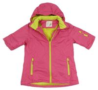 Ružová šušťáková zimná funkčná bunda s kapucňou zn. Crane
