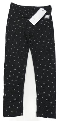 Nové - Tmavošedé legíny s hvězdami a logem DKNY 