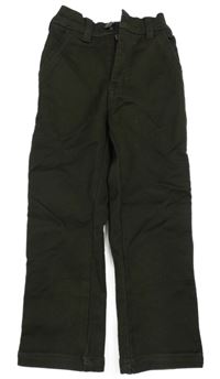 Tmavozelené skinny nohavice