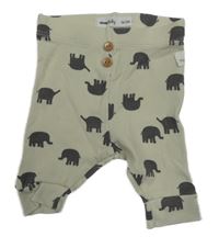 Béžové rebrované tepláky so slonmi Sinsay