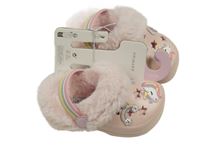 Nové - Světlerůžové zateplené gumové nazouváky s jednorožcami Primark vel. 22