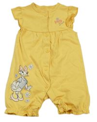 Nové - Horčicový kraťasový overal s Daisy Primark