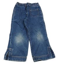 Tmavomodré široké rifle Mexx