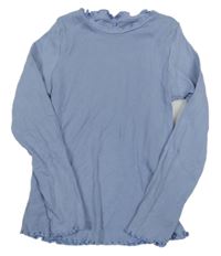 Svetlomodré rebrované tričko George